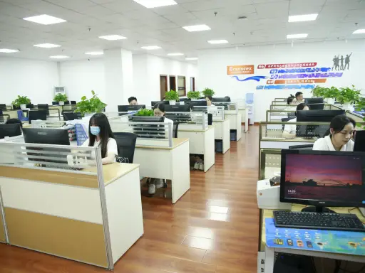 Open-plan office where the sales and support teams work