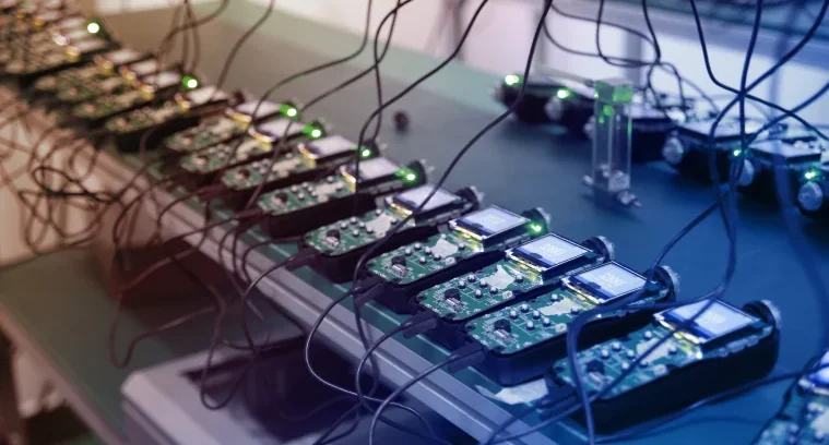 Electronics undergoing bench testing