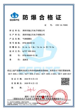 Preview of China Explosion-Proof Certificate of Conformity CCRI 24.7098X