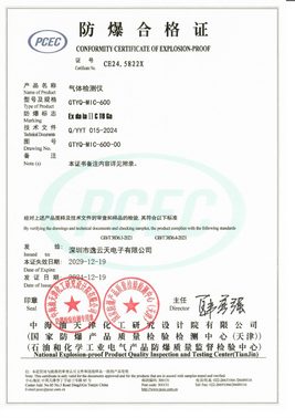Preview of China Explosion-Proof Certificate of Conformity CE24.5822X